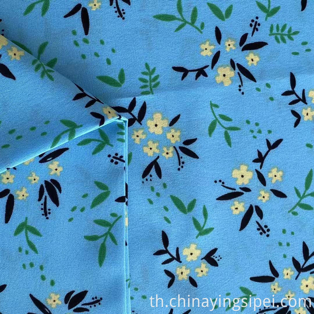 ISP Textile Flower Print 4 Way ยืด 97% โพลีเอสเตอร์ 3% ผ้าอีลาสเทนพิมพ์ผ้าผ้าสำหรับชุดผู้หญิง